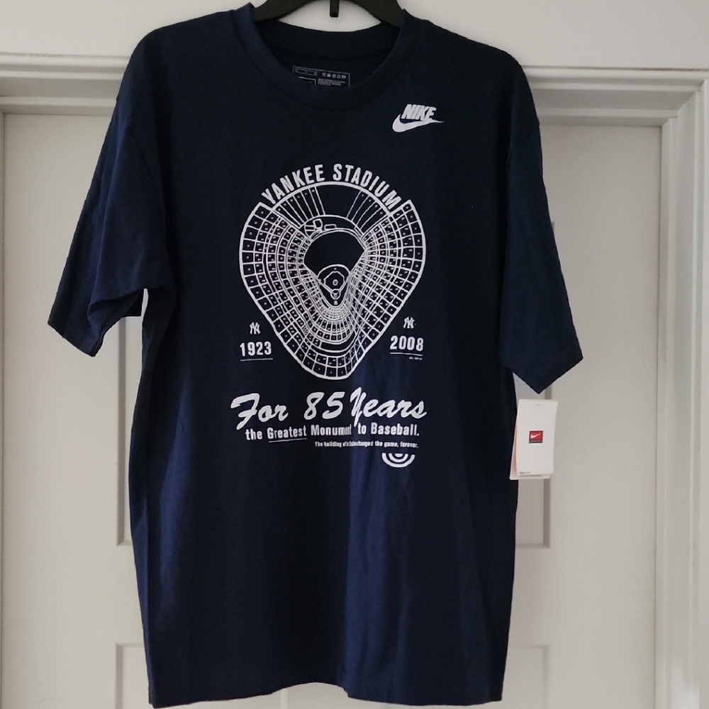 Nike Blue Short Sleeve Graphic Tee off Yankee Stadium
